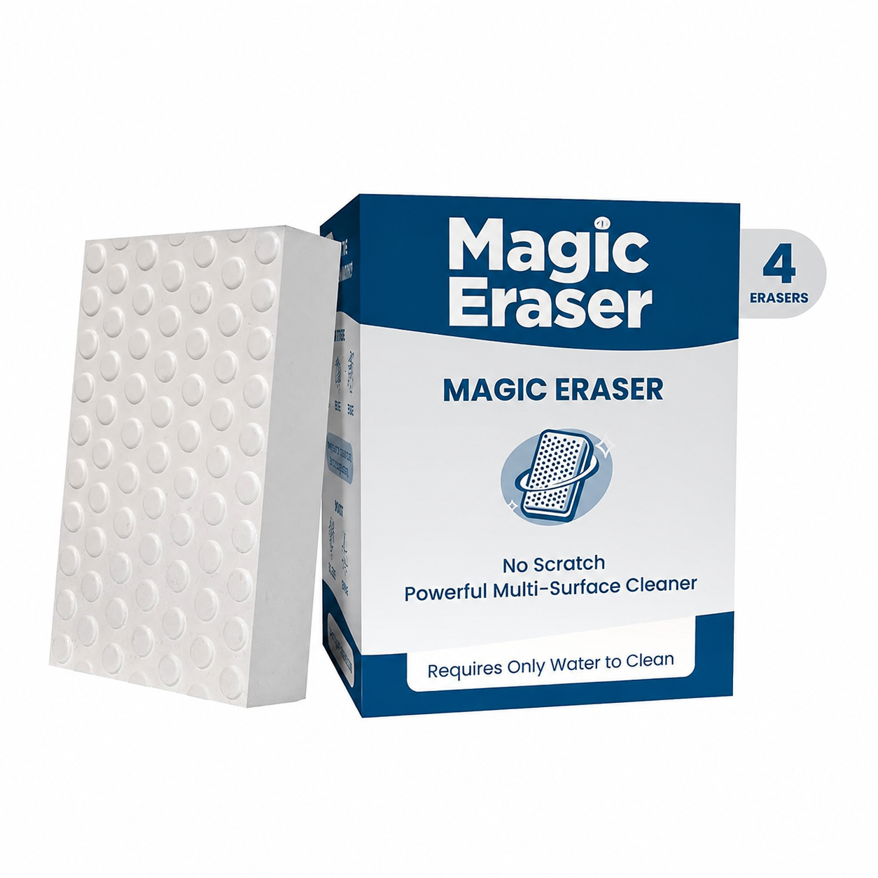Magic Eraser | Pack of 4 | No Scratch Multi-Surface Cleaning Sponge